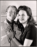 Ed Zimmerman and M'el Dowd in rehearsal for the stage production Not Now, Darling