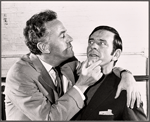 Rex Garner and Norman Wisdom in rehearsal for the stage production Not Now, Darling