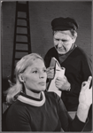 Ingrid Thulin and Burgess Meredith in rehearsal for the stage production Of Love Remembered