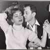 Abbe Lane and Tony Randall in rehearsal for the stage production Oh Captain!
