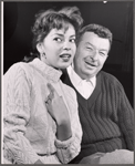Abbe Lane and Xavier Cugat in rehearsal for the stage production Oh Captain!