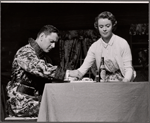 Tony Randall and Jacquelyn McKeever in the stage production Oh Captain!