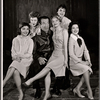 Mike Mazurki [center], Sybil Scotford, Linda Lavin [right] and unidentified others in the 1960 revival of Oh Kay!