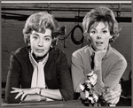 Marsha Hunt and Betsy Von Furstenberg in publicity photo for the stage production The Paisley Convertible