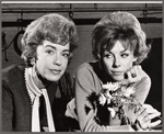 Marsha Hunt and Betsy Von Furstenberg in publicity for the stage production The Paisley Convertible