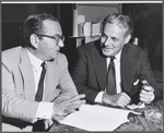 Martin Gabel and Henry Margolis in publicity pose for the stage production of Once More with Feeling