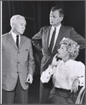 Ralph Bunker, Joseph Cotten and Arlene Francis in rehearsal for the stage production of Once More with Feeling
