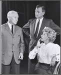 Ralph Bunker, Joseph Cotten and Arlene Francis in rehearsal for the stage production Once More with Feeling
