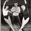 Clifford David [center] and unidentified others in rehearsal for the stage production One a Clear Day You Can See Forever