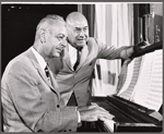 Burton Lane and Robert Lewis in rehearsal for the stage production One a Clear Day You Can See Forever