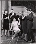 Blanche Collins, Louis Jourdan [right] and unidentified others [left] in rehearsal for the stage production One a Clear Day You Can See Forever