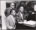 Alan Jay Lerner, Robert Lewis and Burton Lane in rehearsal for the stage production One a Clear Day You Can See Forever