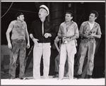 Al Lewis, Lloyd Nolan, John McLiam and Harry Guardino in the stage production One More River