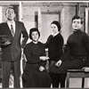 Philip Sterling, Olympia Dukakis, Linda Canby and Kevin Mitchell in the stage production The Opening of a Window