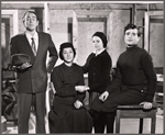 Philip Sterling, Olympia Dukakis, Linda Canby and Kevin Mitchell in the stage production The Opening of a Window