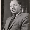 Playwright Tennessee Williams in publicity portrait for the stage production of his play Orpheus Descending