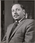 Playwright Tennessee Williams in publicity portrait for the stage production of his play Orpheus Descending