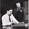 Earle Hyman and Alfred Drake in rehearsal for the 1957 American Shakespeare production of Othello
