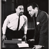 Earle Hyman and Alfred Drake in rehearsal for the 1957 American Shakespeare production of Othello