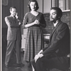 Alfred Drake, Jacqueline Brookes and Earle Hyman in rehearsal for the 1957 American Shakespeare production of Othello