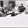 Henry Fonda, John McGiver, Estelle Parsons, Jo Van Fleet, Robert Ryan and unidentified others in rehearsal for the stage production Our Town