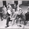 John Beal, Kitty Winn, Estelle Parsons, Jo Van Fleet, Mark Bramhall, Henry Fonda, Robert Ryan, John McGiver and unidentified others in rehearsal for the stage production Our Town