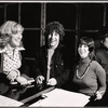 Janie Sell and unidentified others in rehearsal for the stage production Over Here!