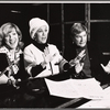 Janie Sell, Patty Andrews and Maxene Andrews in rehearsal for the stage production Over Here!