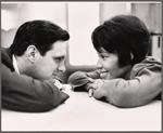 Alan Alda and Diana Sands in rehearsal for the stage production The Owl and the Pussycat