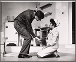 Alan Alda and Diana Sands in the stage production The Owl and the Pussycat