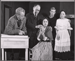 Irene Moore [center], Christopher Cary [second from right], Lucille Fenton [right] and unidentified others in the stage production The Painted Days