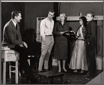 Bill Fletcher, director Sonia Moore, Irene Moore and Christopher Cary in the stage production The Painted Days