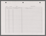 Stage manager's log