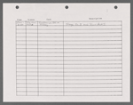 Stage manager's log