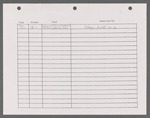 Stage manager's log