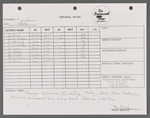 Stage manager's log