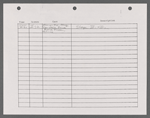 Stage manager's log