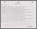 Stage manager's log