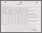 Stage manager's log