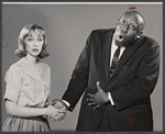 Godfrey Cambridge [right] and unidentified of the comedy troupe The Living Premise