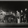 Henry Fonda, John Beal [center] and unidentified others in the 1968 stage production of The Front Page