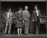Charles White, Robert Ryan [right] and unidentified others in the 1968 stage production of The Front Page
