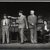 Henry Fonda, Charles White, Robert Ryan and unidentified [left] in the 1968 stage production of The Front Page