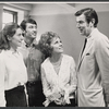 Martha Scott [center] and unidentified others in rehearsal for the 1968 stage production of The Front Page