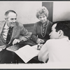 Henry Fonda, Estelle Parsons and unidentified in rehearsal for the 1968 stage production of The Front Page
