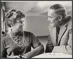 Estelle Parsons and Henry Fonda in rehearsal for the 1968 stage production of The Front Page