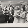 John Beal, Estelle Parsons, Jo Van Fleet and unidentified others in rehearsal for the 1968 stage production of The Front Page