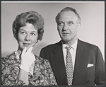 Wendy Hiller and Eric Portman in rehearsal for the stage production Flowering Cherry