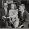 Herbert Machiz, Tallulah Bankhead and Randolph Carter in rehearsal for the stage production Eugenia