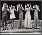 Rhetta Hughes, Damon Evans, Vivian Reed [center] and unidentified others in the stage production Don't Bother Me I Can't Cope